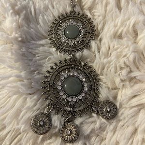 Silver & Blue Long Necklace